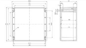EURONORD P 2526 Enclosure Schematic from The Enclosure Company